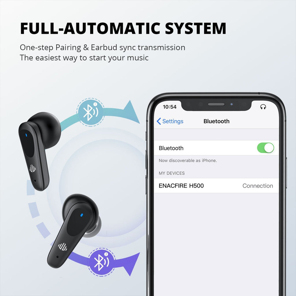 How to connect enacfire best sale bluetooth earbuds